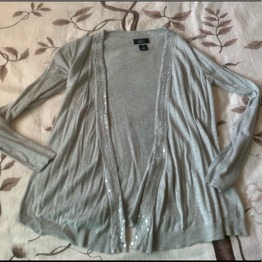 Loved by Heidi Klum Grey Sequin Cardigan